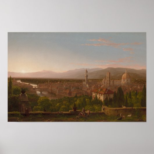 View of Florence — Thomas Cole ポスター (正面)