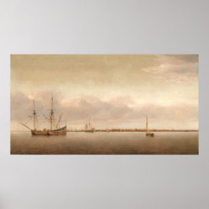 View of Hoorn - Abraham de Verwerファインアートポスター ポスター