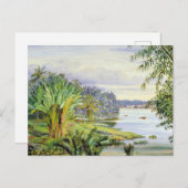 View of Kuchine and River, Sarawak, Borneo ポストカード (正面/裏面)