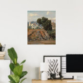 View of La Cava - Félix-Hippolyte Lanoüe Fine Art ポスター (ホームオフィス)