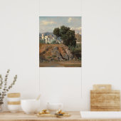 View of La Cava - Félix-Hippolyte Lanoüe Fine Art ポスター (キッチン)