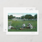 View of Lincoln Park Tennis Groundsシカゴ, IL ポストカード (正面/裏面)