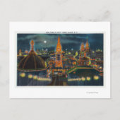 View of Luna Park at Night ポストカード (正面)