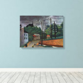 View of Malakoff by Henri Rousseau,ヴィンテージ・アート キャンバスプリント (インサイチュ (ウッドフロア))