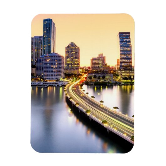 View of Mandarin Oriental Miami with reflection マグネット (縦)