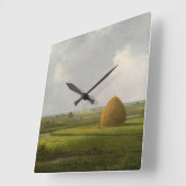 View of Marshfield, 1876 by Martin Johnson Heade スクエア壁時計 (傾斜)