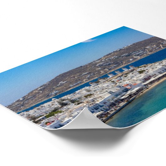 View of Mykonos Greece ポスター (角)