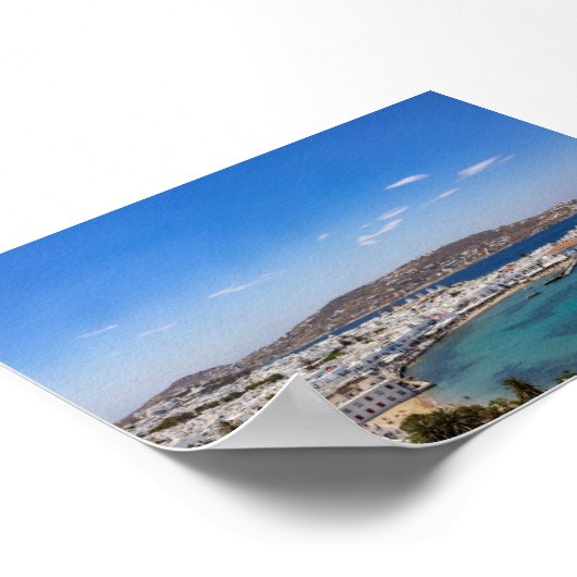 View of Mykonos Greece ポスター (角)