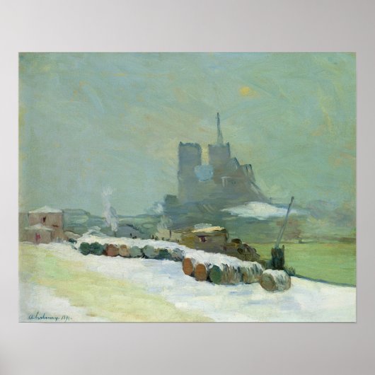 View of Notre Dame, 1894 (キャンバス油) ポスター (正面)