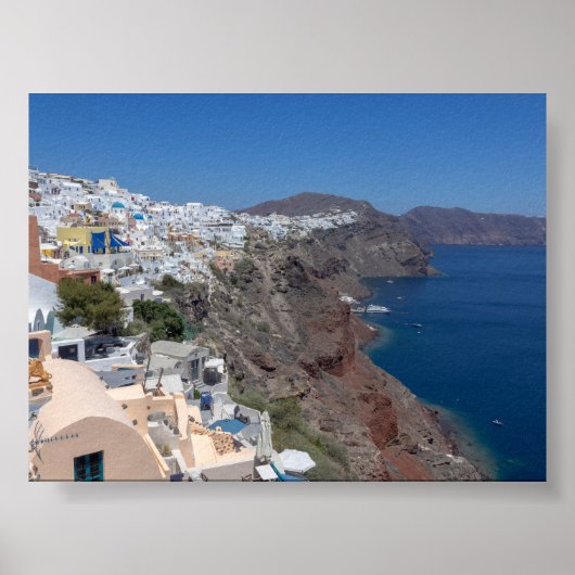 View of Oia Santorini ポスター (正面)