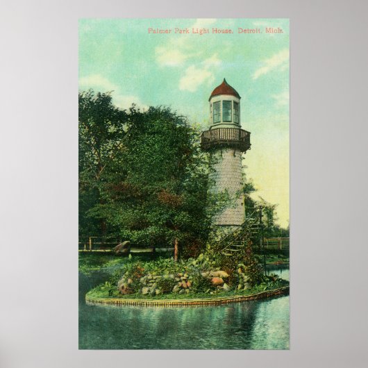 View of Palmer Park LighthouseDetroit, MI ポスター (正面)