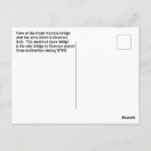 View of Ponte Vecchio, Florence Italy ポストカード (裏面)