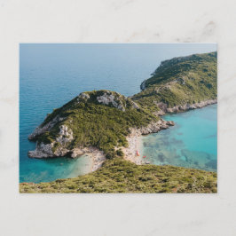 View of Porto Timoni beach, Corfu island ポストカード