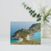 View of Porto Timoni beach, Corfu island ポストカード (スタンド正面)