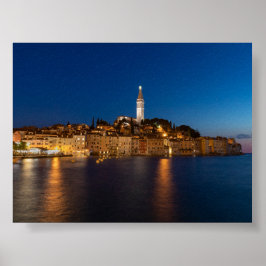 View of Rovinj in the evening ポスター