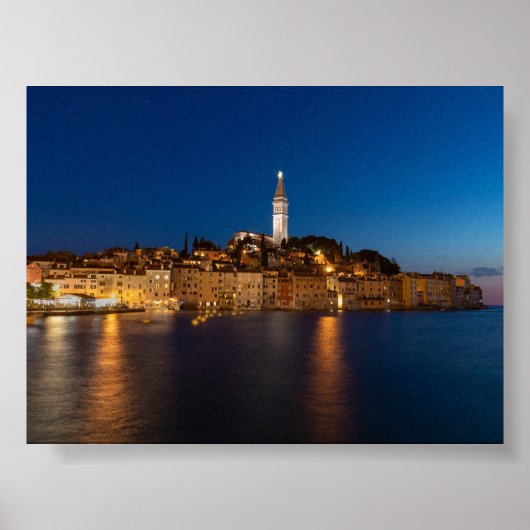 View of Rovinj in the evening ポスター (正面)