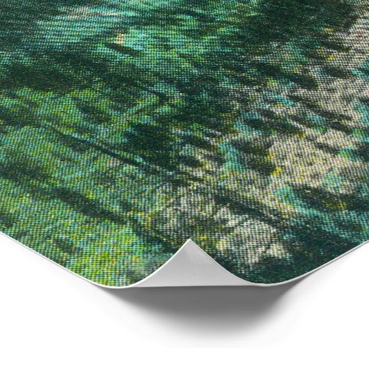 View of Snow Sheds over Train Tracks in Mountain ポスター (角)