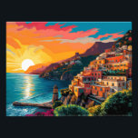 View of the Amalfi coast Italy フォトプリント<br><div class="desc">Capturing the breathtaking essence of the Amalfi Coast, this design offers a mesmerizing view from the sea. The vivid hues of the coastline dance harmoniously with the azure waters, creating a scene that embodies the allure and romance of this Italian gem. Let the beauty of the Amalfi Coast adorn your...</div>
