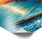 View of the Amalfi coast Italy フォトプリント (角)