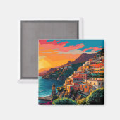 View of the Amalfi coast Italy Magneet マグネット (正面/裏面)