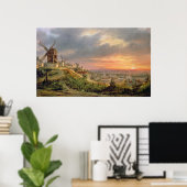 View of the Butte Montmartre, c.1830 ポスター (ホームオフィス)