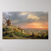View of the Butte Montmartre, c.1830 ポスター (正面)