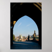 View of the Charles bridge in Prague ポスター (正面)