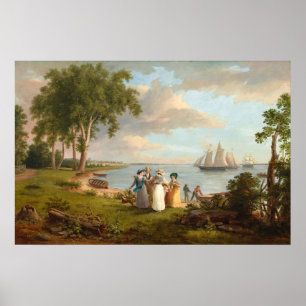View of the Delaware, Thomas樺の木ファインアート ポスター