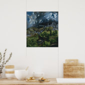 View of Toledo by El Greco ポスター (キッチン)