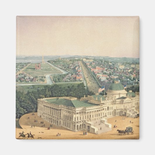 View of Washington, pub. by E. Sachse & Co., 1852 マグネット (正面)