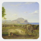 View over Palermo, 1828 スクエアシール (正面)