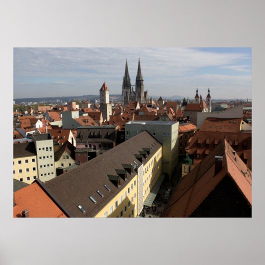 View Over Regensburg, Germany ポスター (正面)