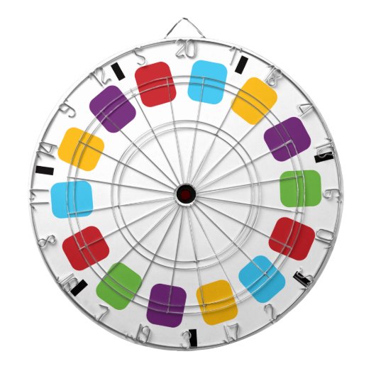 Viewmasterリカラフルールレトロモダン ダーツボード (正面)