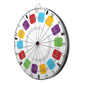 Viewmasterリカラフルールレトロモダン ダーツボード (正面右)