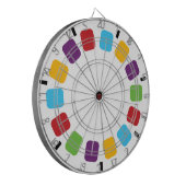 Viewmasterリカラフルールレトロモダン ダーツボード (正面左)