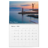 Views of Italy, France and California Calendar カレンダー (2月 2026)