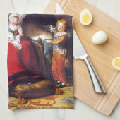 Vigée-Lebrun - Marieアントワネットおよび彼女の子供 キッチンタオル (四つ折り)