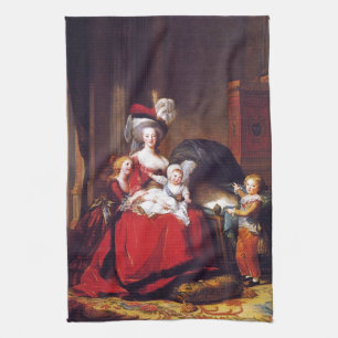 Vigée-Lebrun - Marieアントワネットおよび彼女の子供 キッチンタオル