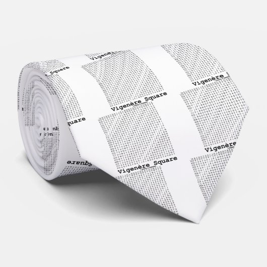 Vigenèreスクエア(暗号解読法Tabula Rasa) ネクタイ (ロール)