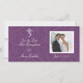 Vighnehvara結婚式の日付を保存する写真カード セーブザデート (正面)