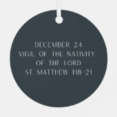 Vigil of the Nativity Christmas Eve Jesse Tree メタルオーナメント (裏面)