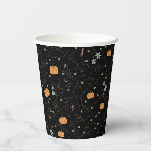 Vigne effrayante pour Halloween Noir 紙コップ (裏面)