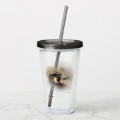 Vignettedプロフィールのペレグリン《鳥》ハヤブサ アクリルタンブラー (裏面)