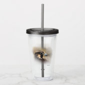 Vignettedプロフィールのペレグリン《鳥》ハヤブサ アクリルタンブラー (正面)