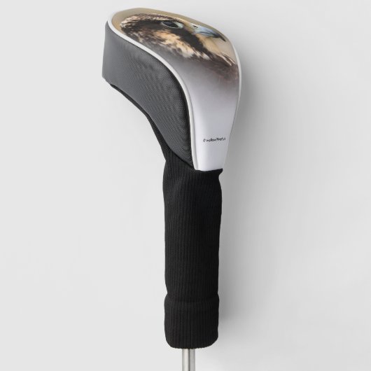 Vignettedプロフィールのペレグリン《鳥》ハヤブサ ゴルフヘッドカバー (アングル)