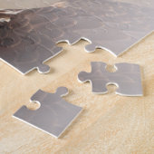 Vignettedプロフィールのペレグリン《鳥》ハヤブサ ジグソーパズル (側面)