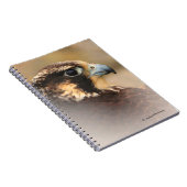 Vignettedプロフィールのペレグリン《鳥》ハヤブサ ノートブック (右側)