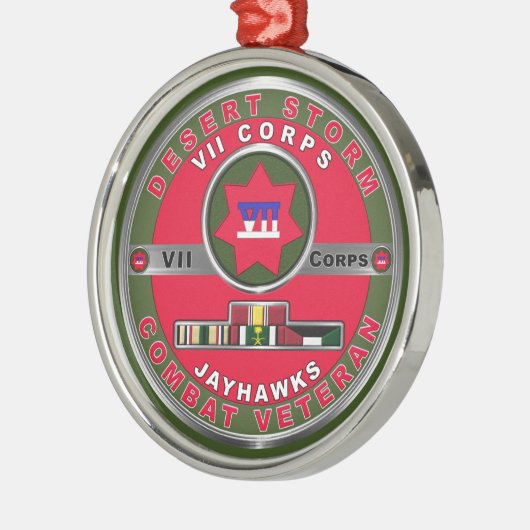 VII装甲兵隊砂漠嵐退役軍人 メタルオーナメント (左)