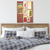 VIII Justice、7枚のタロット キャンバスプリント (インサイチュ (寝室))