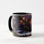 Vijay's Morning Teaカスタマイズ可パーソナライズされた能 マグカップ (正面左)